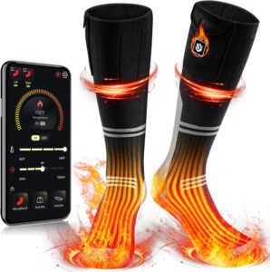 hunting socks image, ice fishing, heated socks work for cold feet, keeping feet warm